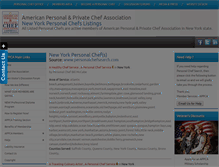 Tablet Screenshot of newyork.personalchef.com