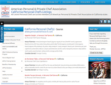 Tablet Screenshot of california.personalchef.com